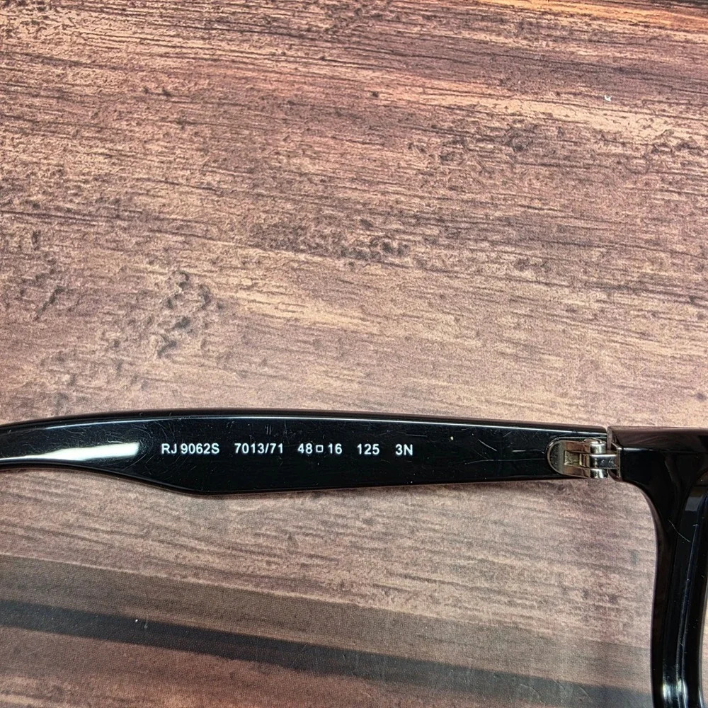Ray-Ban Junior RJ 9062S 7013/71 Black Plastic Eyeglass Frames 48-16-125